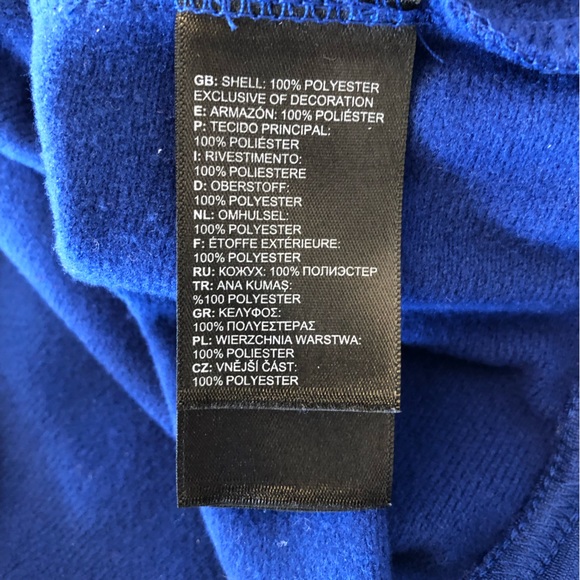 The North Face novelty fleece lined glacier pullover, royal blue, medium - Picture 9 of 11